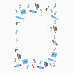 卡通父亲节边框