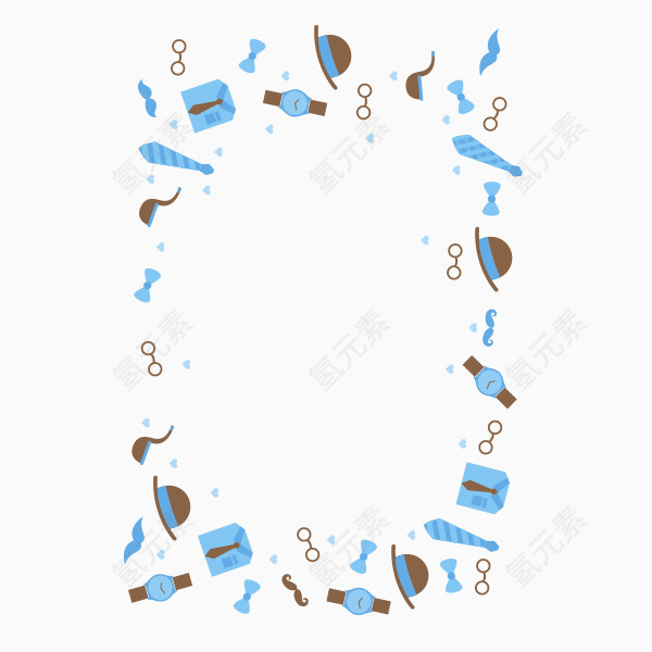 卡通父亲节边框