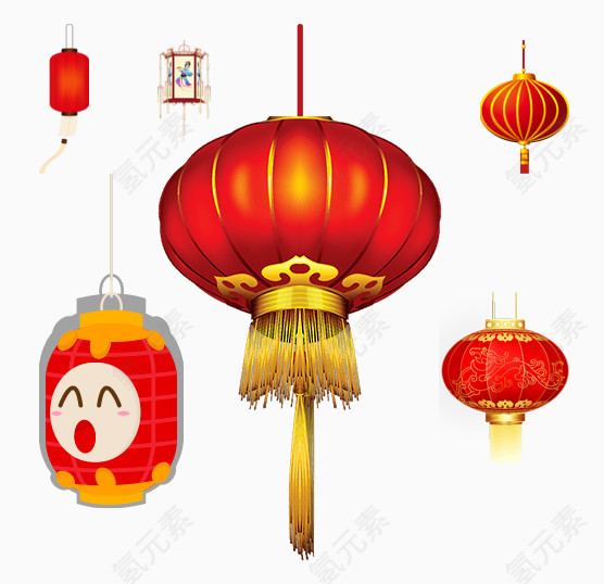 大小不一的灯笼