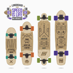 创意木制滑板