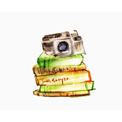 手绘书本相机
