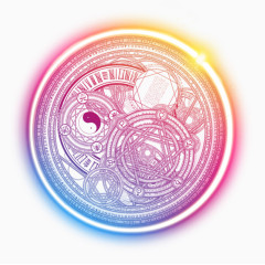 粉色艺术圆环刻度表