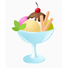 立体冰淇淋樱桃