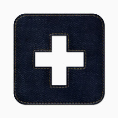 牛仔琼社会Netvibes的标志广场蓝色牛仔裤社交媒体