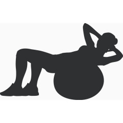 矢量健身人物剪影