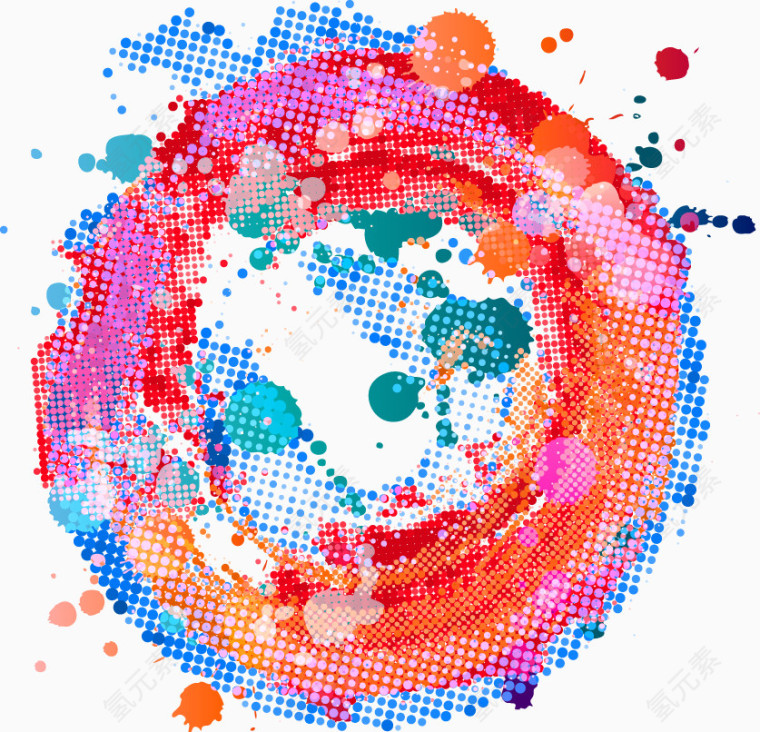 绚丽潮流色彩墨迹