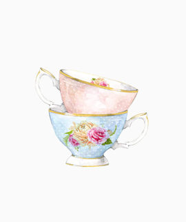 彩绘茶杯