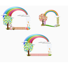 彩虹树边框纹理