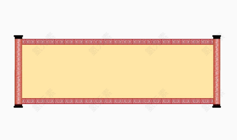 中国风卷轴边框
