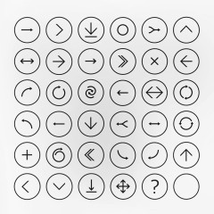 各种箭头经典图标设计