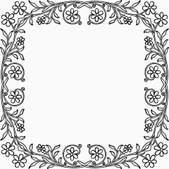 简约 黑白 边框