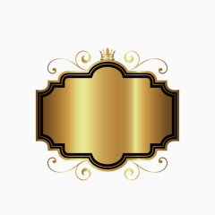 复古金色装饰标签