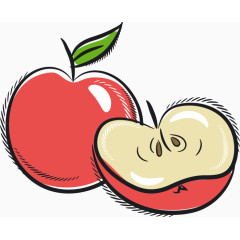 卡通蔬菜苹果素材