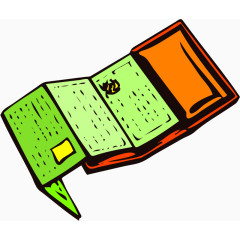 橘色的卡通钱包