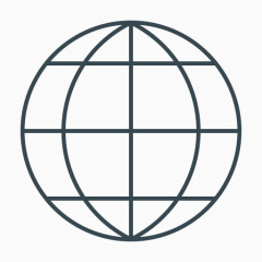 地球全球国际网络行星世界全世界搜索引擎优化和开发的细线图标