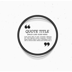 矢量简约圆形文本框