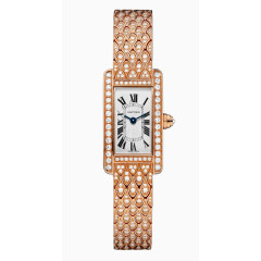 卡地亚腕表女士手表玫瑰金色女表