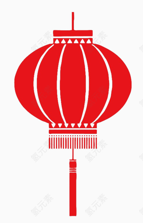 灯笼简画PNG免扣素材
