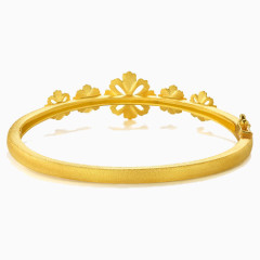 周生生足金首饰品黄金婚嫁手镯格桑花手镯女款88235K三