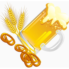 啤酒卡通手绘装饰元素