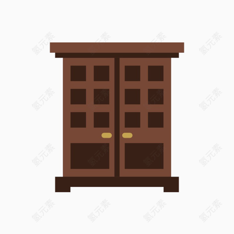 卡通方形大门
