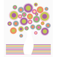 卡通手绘树创意圈圈