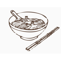 手绘面条元素