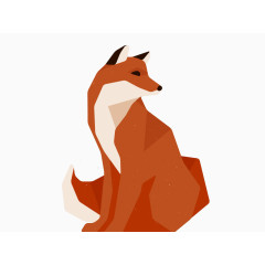 几何风格的狐狸