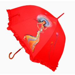 红色雨伞