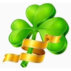 三叶草丝带标签