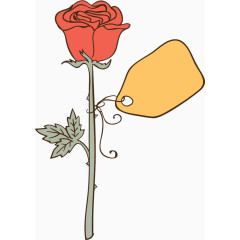 卡通手绘玫瑰 