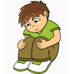 一个委屈的小孩