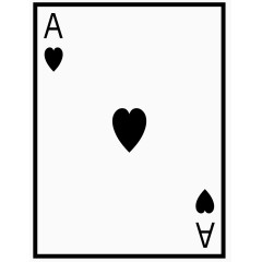 矢量图扑克黑桃A
