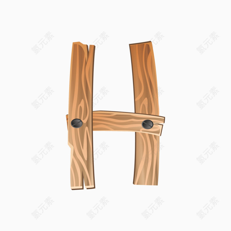 木纹英文字母字体H