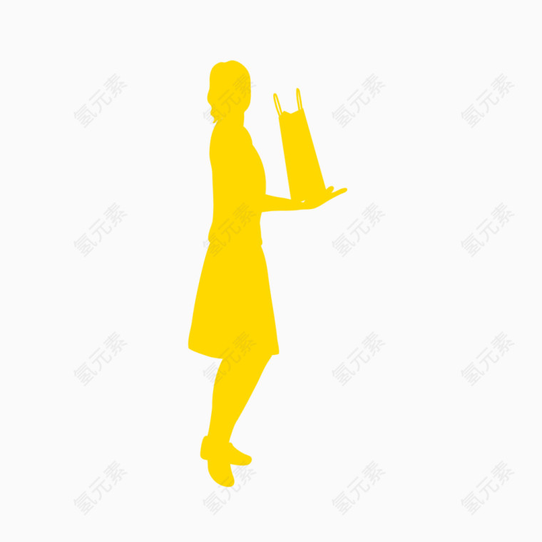 人物剪影手绘女人剪影