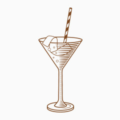 鸡尾酒手绘