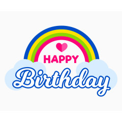 创意生日快乐标签矢量素材