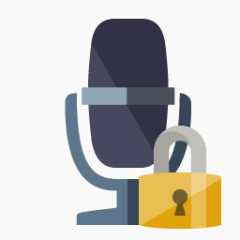 广播麦克风平的图标