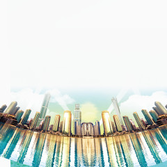 城市倒影免费图片