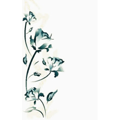 蓝色花朵花瓣插画免扣图形