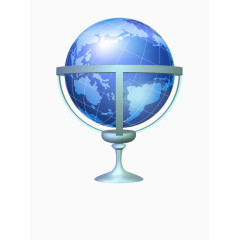蓝色科技地球仪