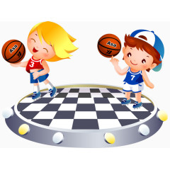 玩花式篮球的小孩