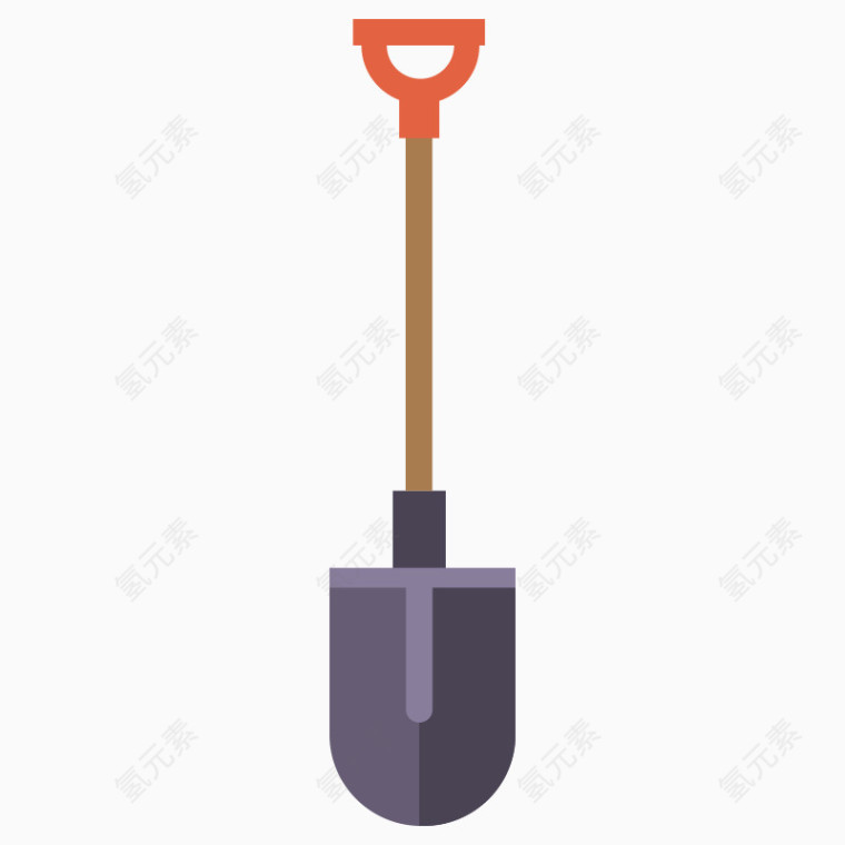 卡通铲子工具素材