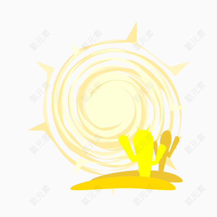 手绘太阳