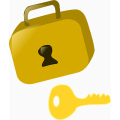 黄色的锁和钥匙