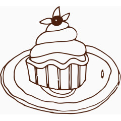 线描蛋糕