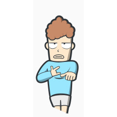 表达爱意的卡通男孩