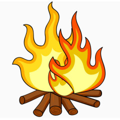 卡通篝火