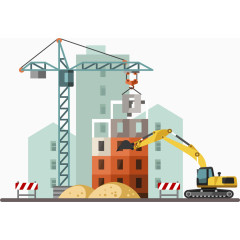 建筑工地场景元素