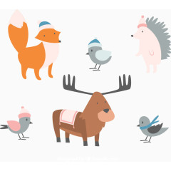 矢量可爱卡通动物大集合